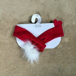 NWT HUGGLEHOUNDS DOG Christmas holiday scarf red LARGE